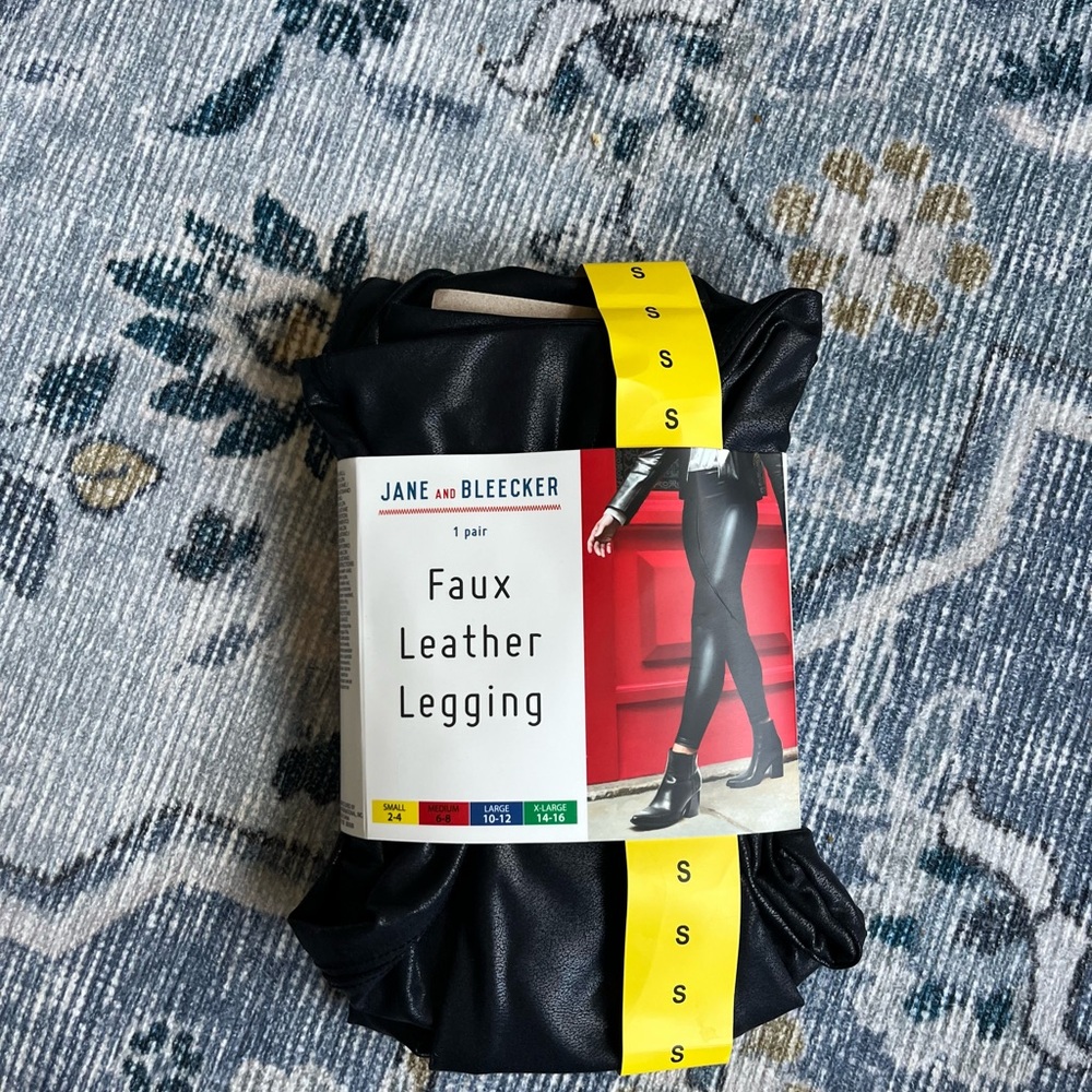 Jane and Bleeker Faux Leather Black Leggings